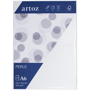 Perle Pkg 5 Karten A6 weiss